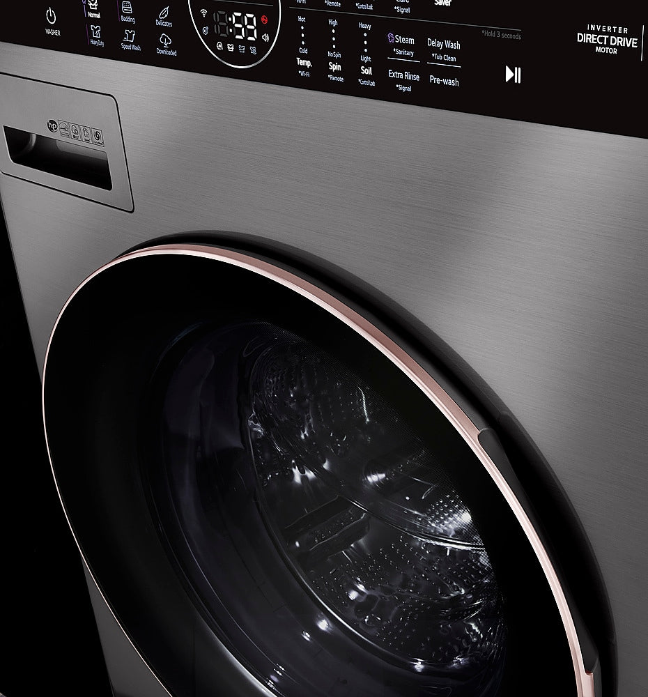 LG - 4.5 Cu. Ft. HE Smart Front Load Washer and 7.4 Cu. Ft. Electric Dryer WashTower with Built-In Intelligence - Graphite steel_23