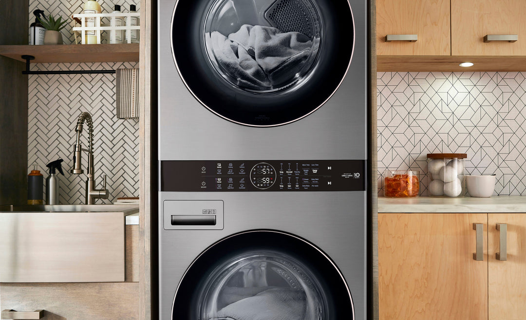 LG - 4.5 Cu. Ft. HE Smart Front Load Washer and 7.4 Cu. Ft. Electric Dryer WashTower with Built-In Intelligence - Graphite steel_20