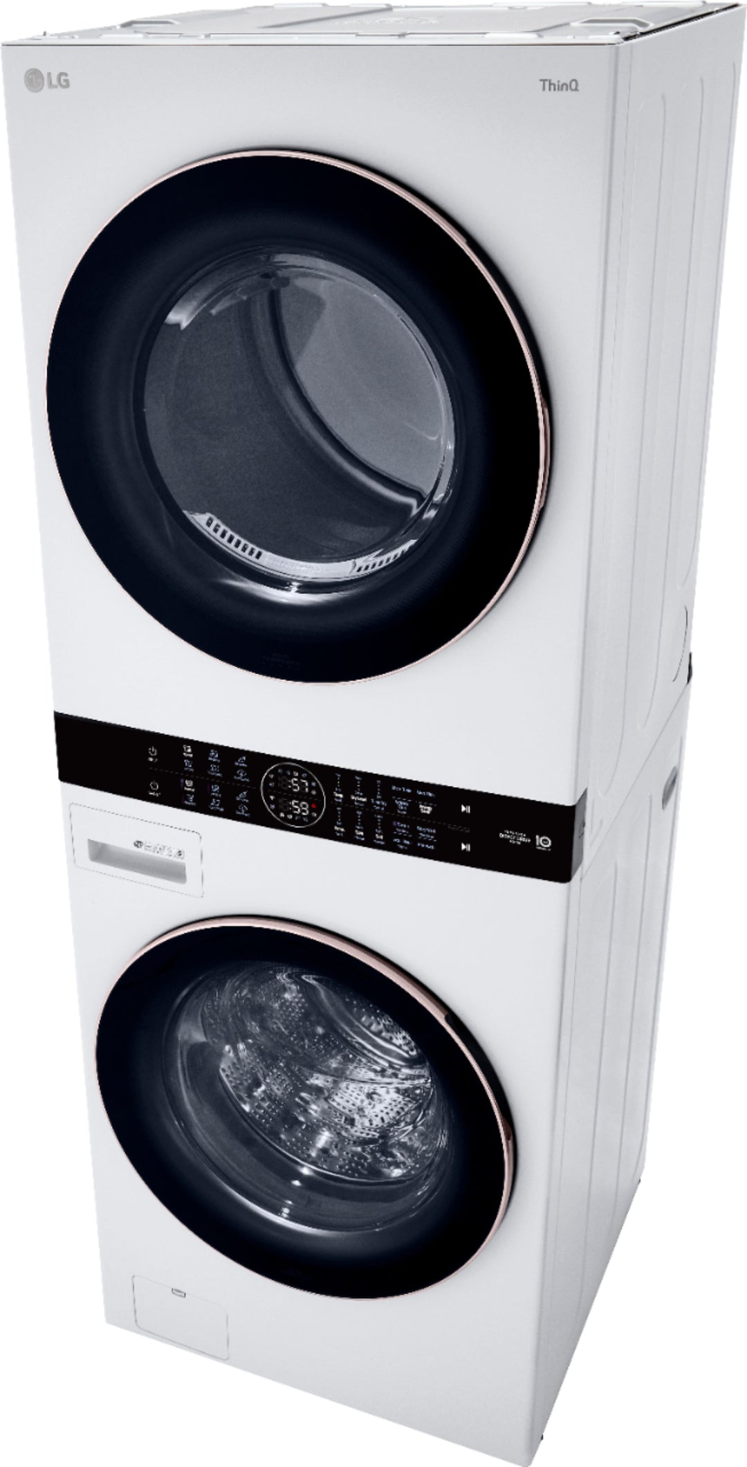 LG - 4.5 Cu. Ft. HE Smart Front Load Washer and 7.4 Cu. Ft. Electric Dryer WashTower with Built-In Intelligence - White_1