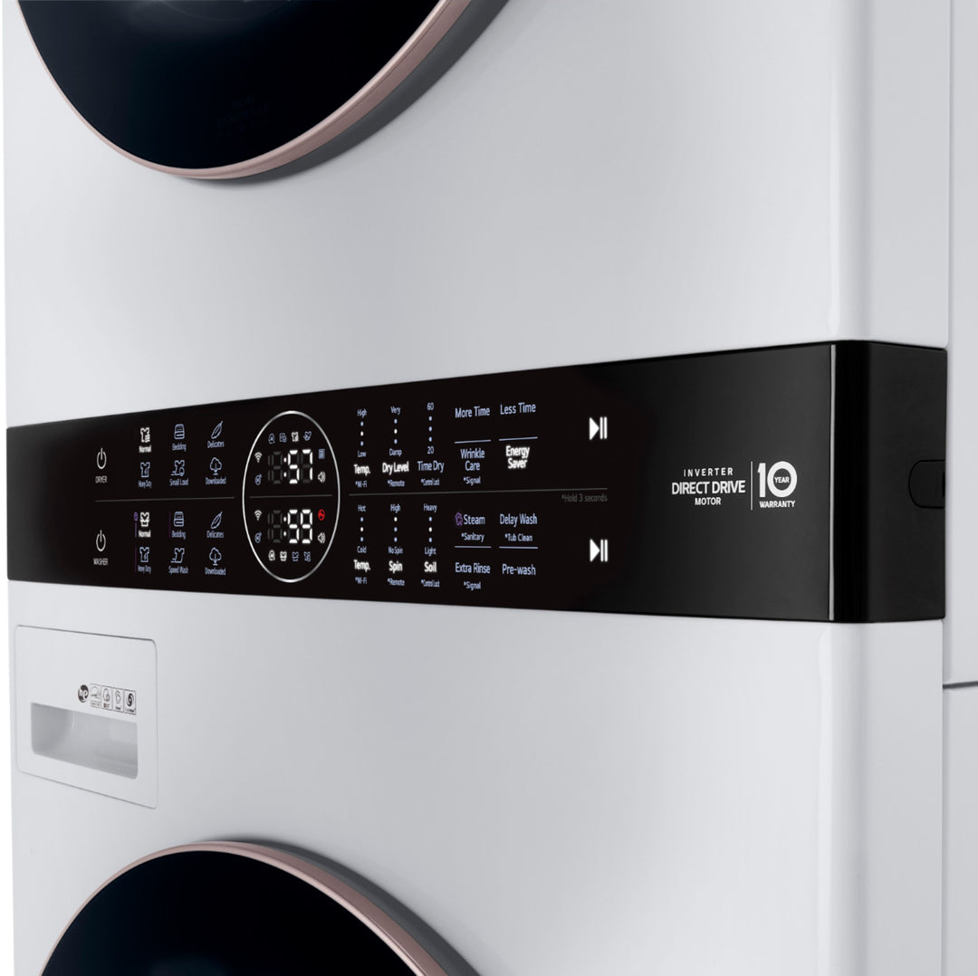 LG - 4.5 Cu. Ft. HE Smart Front Load Washer and 7.4 Cu. Ft. Electric Dryer WashTower with Built-In Intelligence - White_15