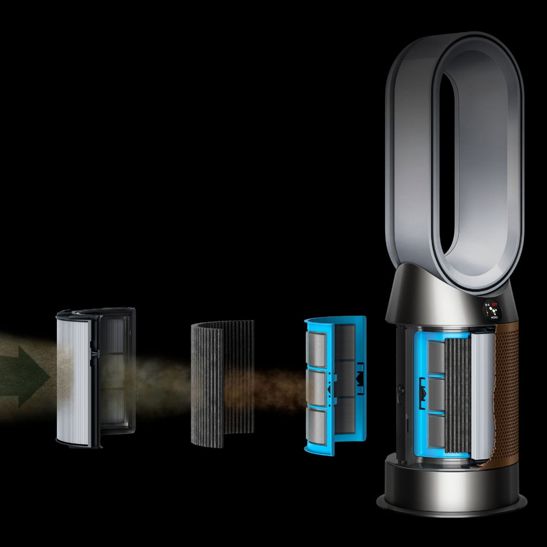 Dyson - Purifier Hot+Cool Formaldehyde - HP09 - Smart Tower Air Purifier, Heater and Fan - White/Gold_9