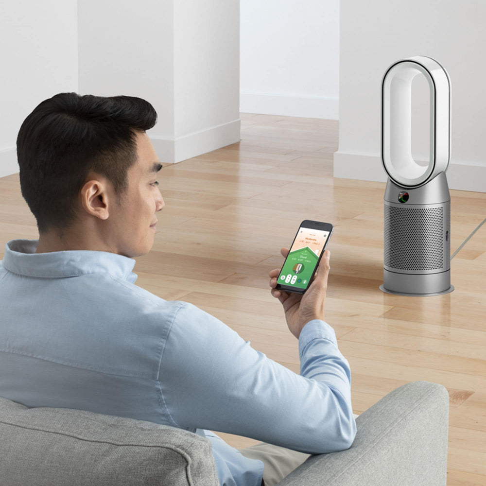 Dyson - Purifier Hot+Cool - HP07 - Smart Tower Air Purifier, Heater and Fan - White/Silver_1