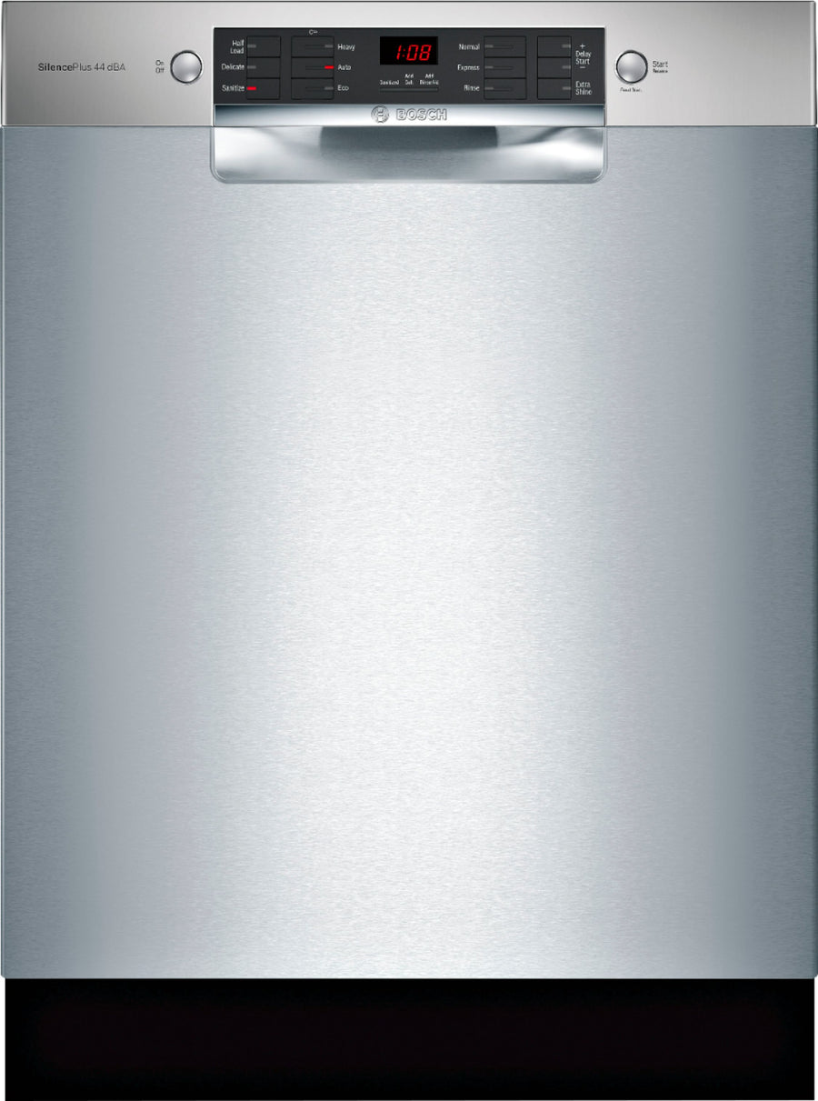 Bosch - 800 Series 24" ADA Front Control Built-In Dishwasher with 3rd Rack, HomeConnect, 42 dBA - Silver_0