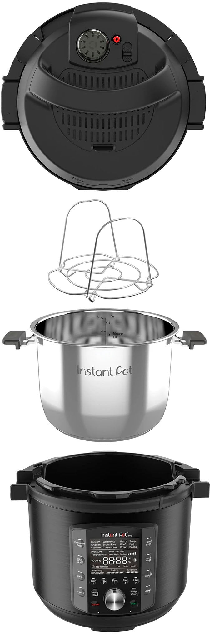 Instant Pot - 6qt Pro Electric Pressure Cooker - Silver_4