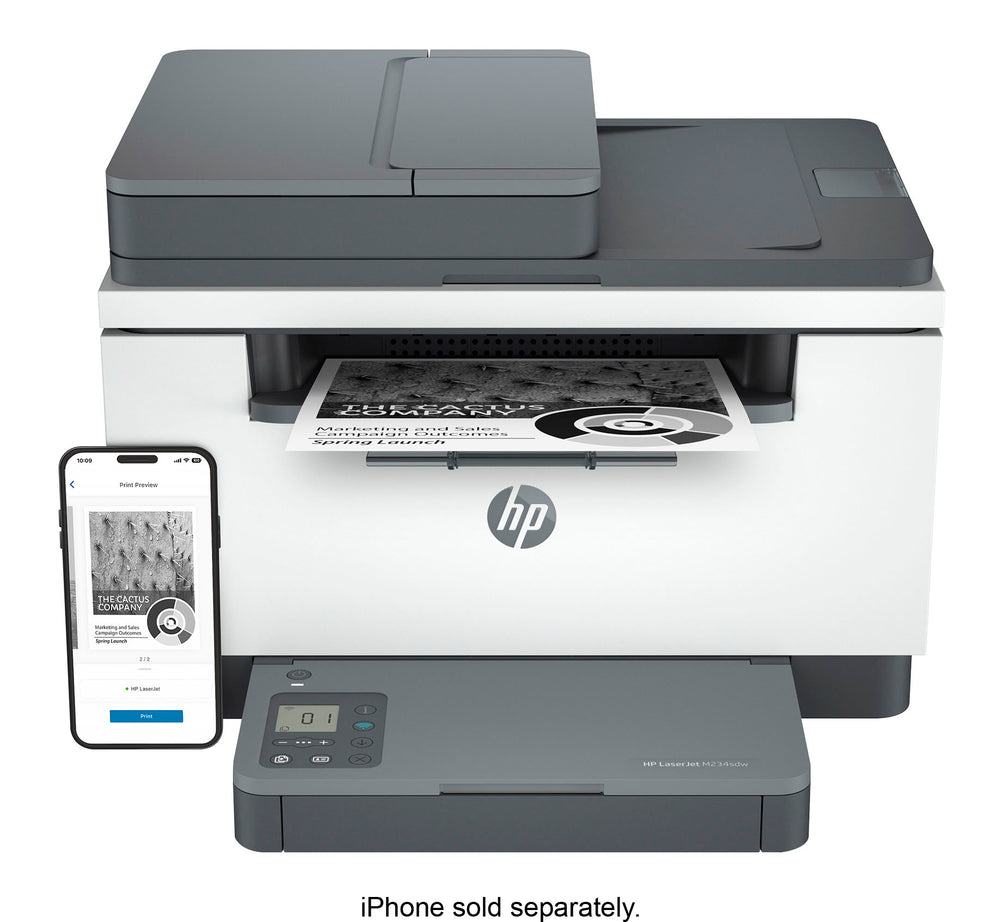 HP - LaserJet M234sdw Wireless Black-and-White Laser Printer - White & Slate_1