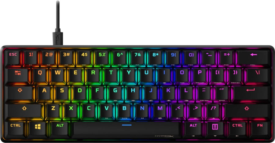 HyperX - Alloy Origins 60% Wired Mechanical Linear Red Switch Gaming Keyboard and RGB Back Lighting - Black_0