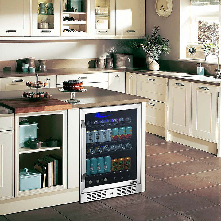 NewAir - 177-Can Beverage Fridge with Precision Digital Thermostat - Stainless steel_6