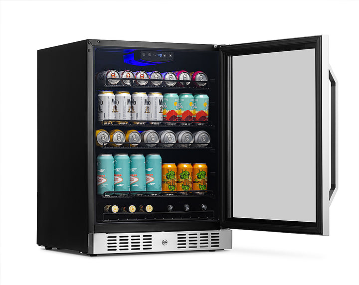 NewAir - 177-Can Beverage Fridge with Precision Digital Thermostat - Stainless steel_5
