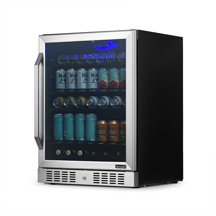 NewAir - 177-Can Beverage Fridge with Precision Digital Thermostat - Stainless steel_3