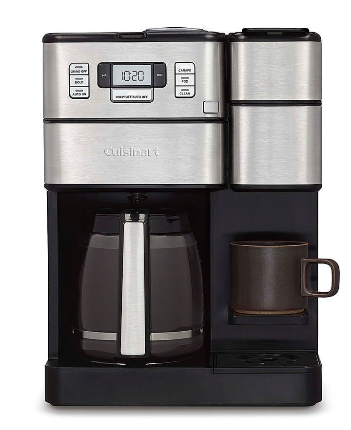 Cuisinart - Coffee Center Grind & Brew Plus 12-Cup Coffee Maker with Carafe and Single Serve Brewer - Black Stainless_2