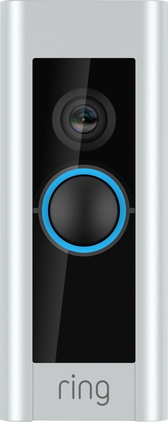 Ring - Video Doorbell Pro Smart Wi-Fi - Wired - Satin Nickel_0