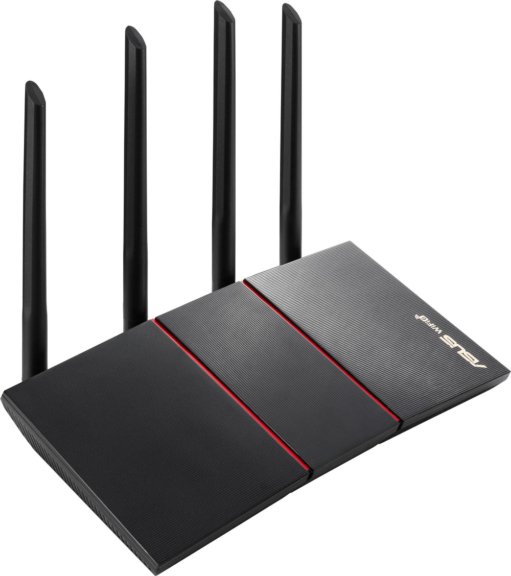 ASUS - RT-AX55 AX1800 Dual-Band WiFi 6 Wireless Router with Life time internet Security - Black_1