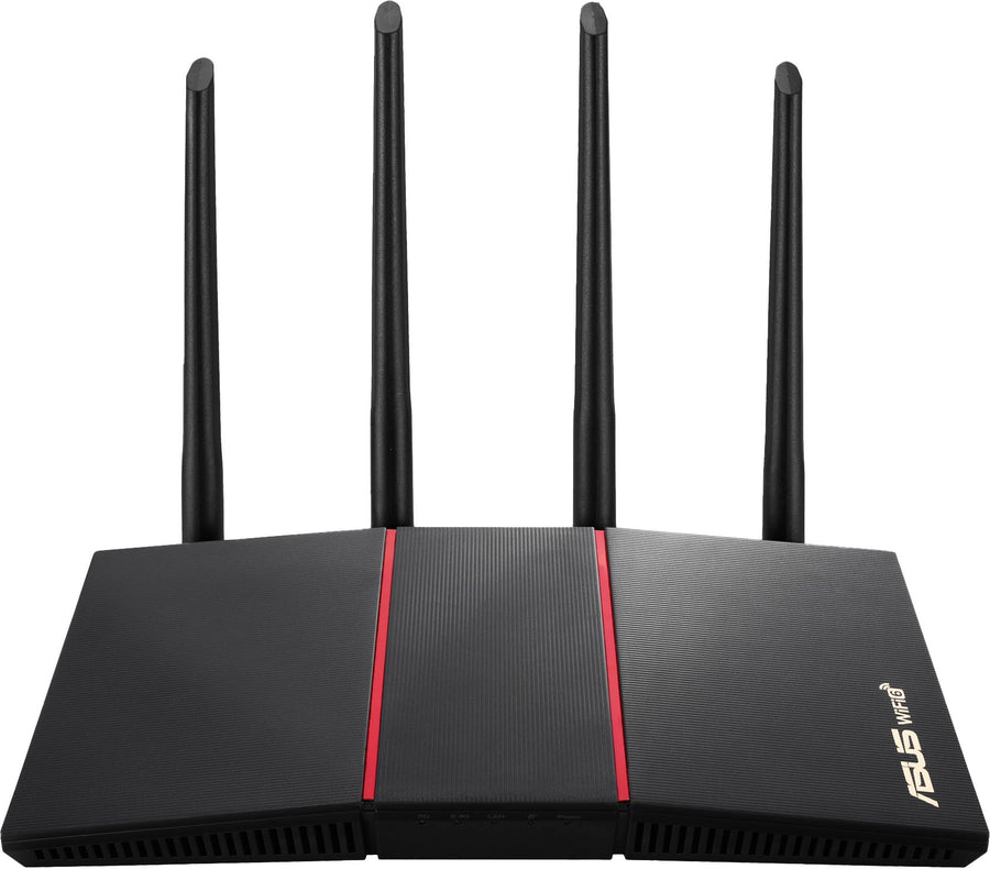 ASUS - RT-AX55 AX1800 Dual-Band WiFi 6 Wireless Router with Life time internet Security - Black_0