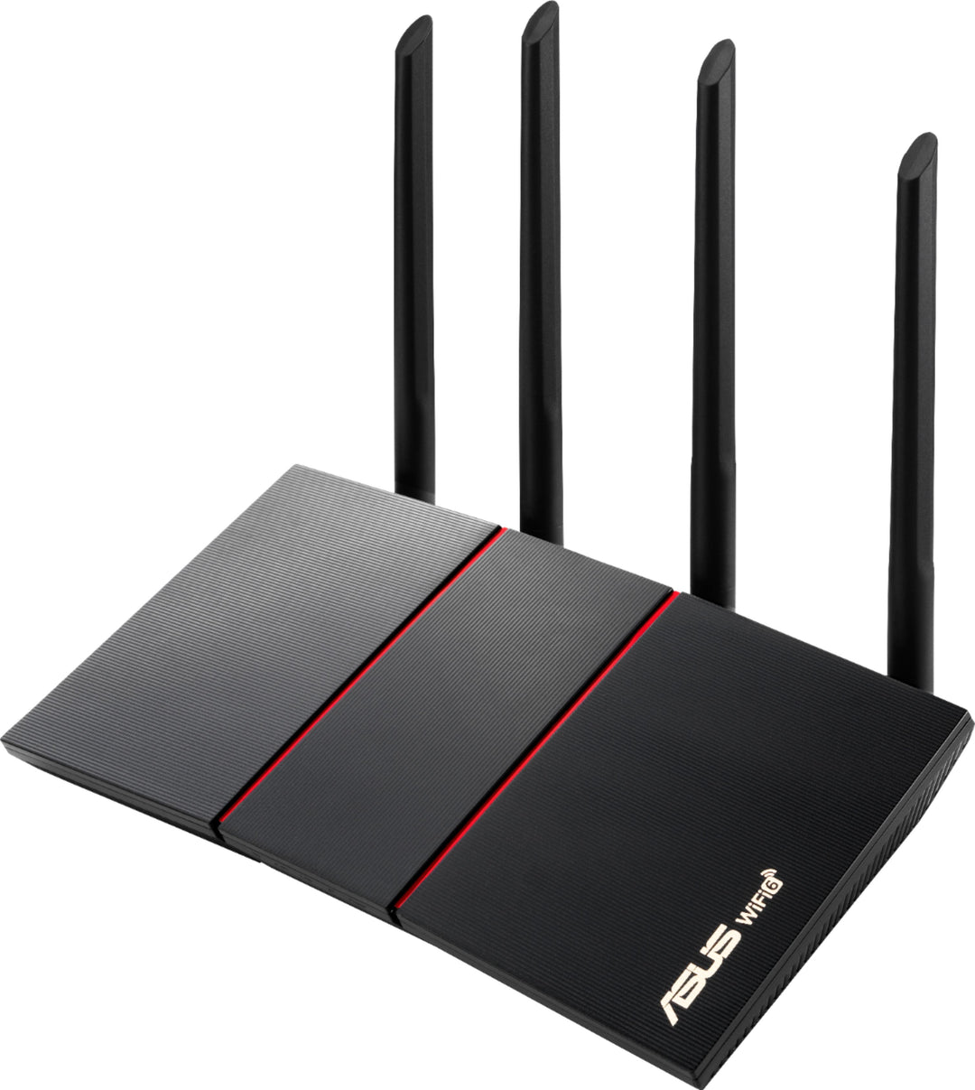 ASUS - RT-AX55 AX1800 Dual-Band WiFi 6 Wireless Router with Life time internet Security - Black_2
