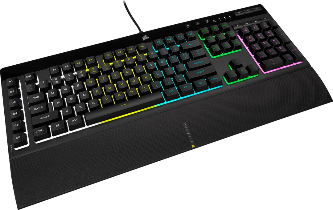 CORSAIR - K55 RGB Pro Full-size Wired Dome Membrane Gaming Keyboard with Elgato Stream Deck Software Integration - Black_0