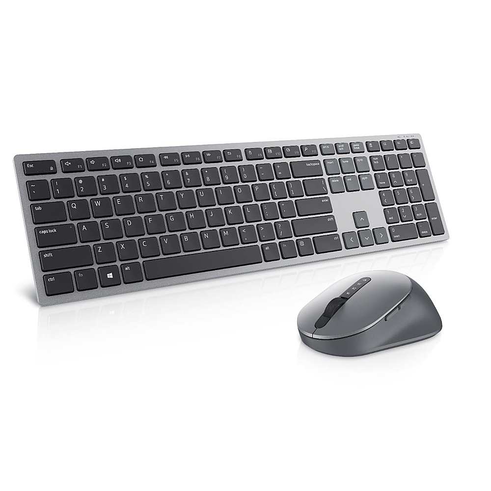 Dell - KM7321W Ergonomic Full-size Premier Multi-Device Wireless Keyboard and Mouse - Titan Gray_1