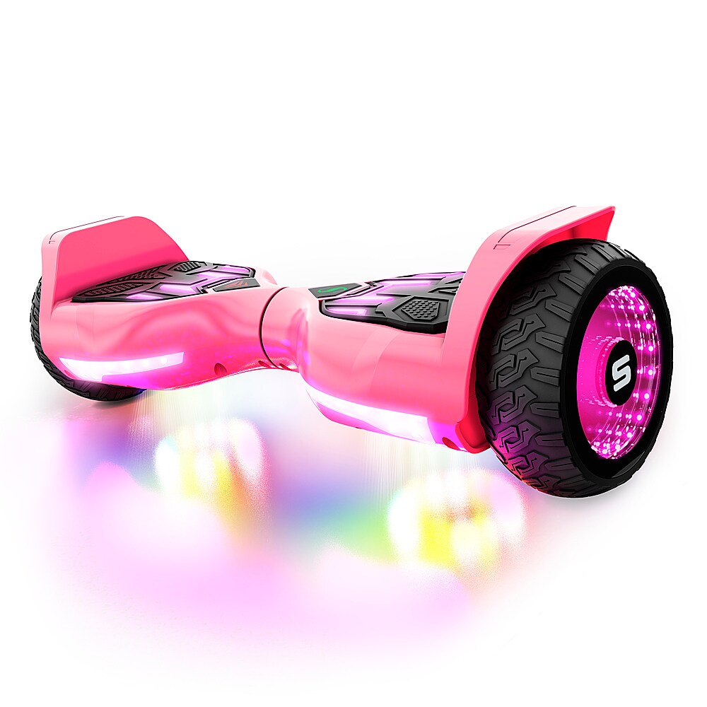 Swagtron - swagBOARD Warrior T580 Hoverboard with 30 Music-Synced Ground FX Lighting & 6.5-Inch Infinity LED Wheels - Pink_1