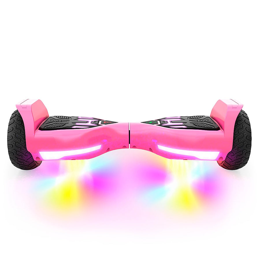 Swagtron - swagBOARD Warrior T580 Hoverboard with 30 Music-Synced Ground FX Lighting & 6.5-Inch Infinity LED Wheels - Pink_0
