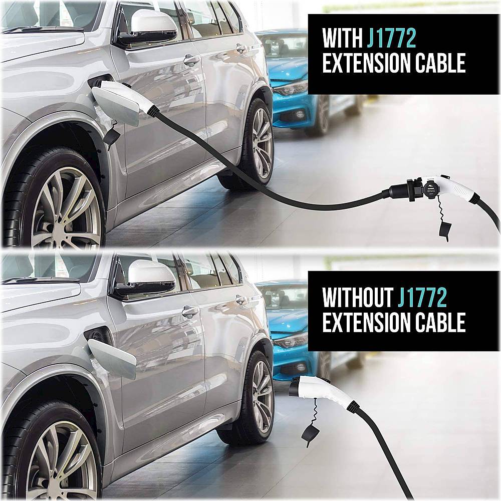 Lectron - 20' Extension Cable for J1772 EV Chargers - Black_1