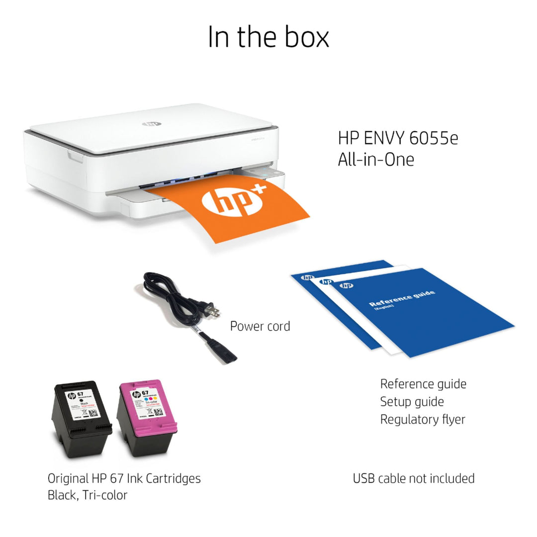 HP - ENVY 6055e Wireless Inkjet Printer with 6 months of Instant Ink Included with HP+ - White_3