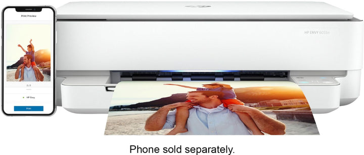 HP - ENVY 6055e Wireless Inkjet Printer with 6 months of Instant Ink Included with HP+ - White_11