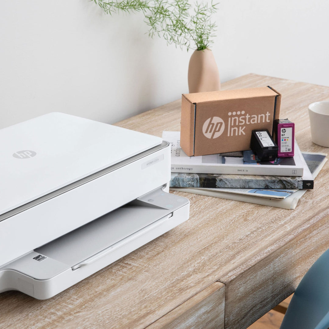 HP - ENVY 6055e Wireless Inkjet Printer with 6 months of Instant Ink Included with HP+ - White_7