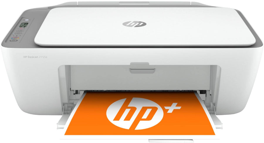 HP - DeskJet 2755e Wireless Inkjet Printer with 6 months of Instant Ink Included with HP+ - White_0