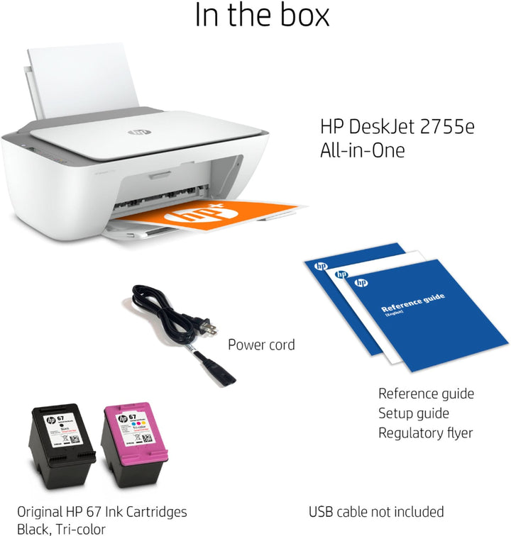 HP - DeskJet 2755e Wireless Inkjet Printer with 6 months of Instant Ink Included with HP+ - White_8
