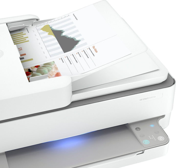HP - ENVY 6455e Wireless All-In-One Inkjet Printer with 6 months of Instant Ink Included with HP+ - White_2