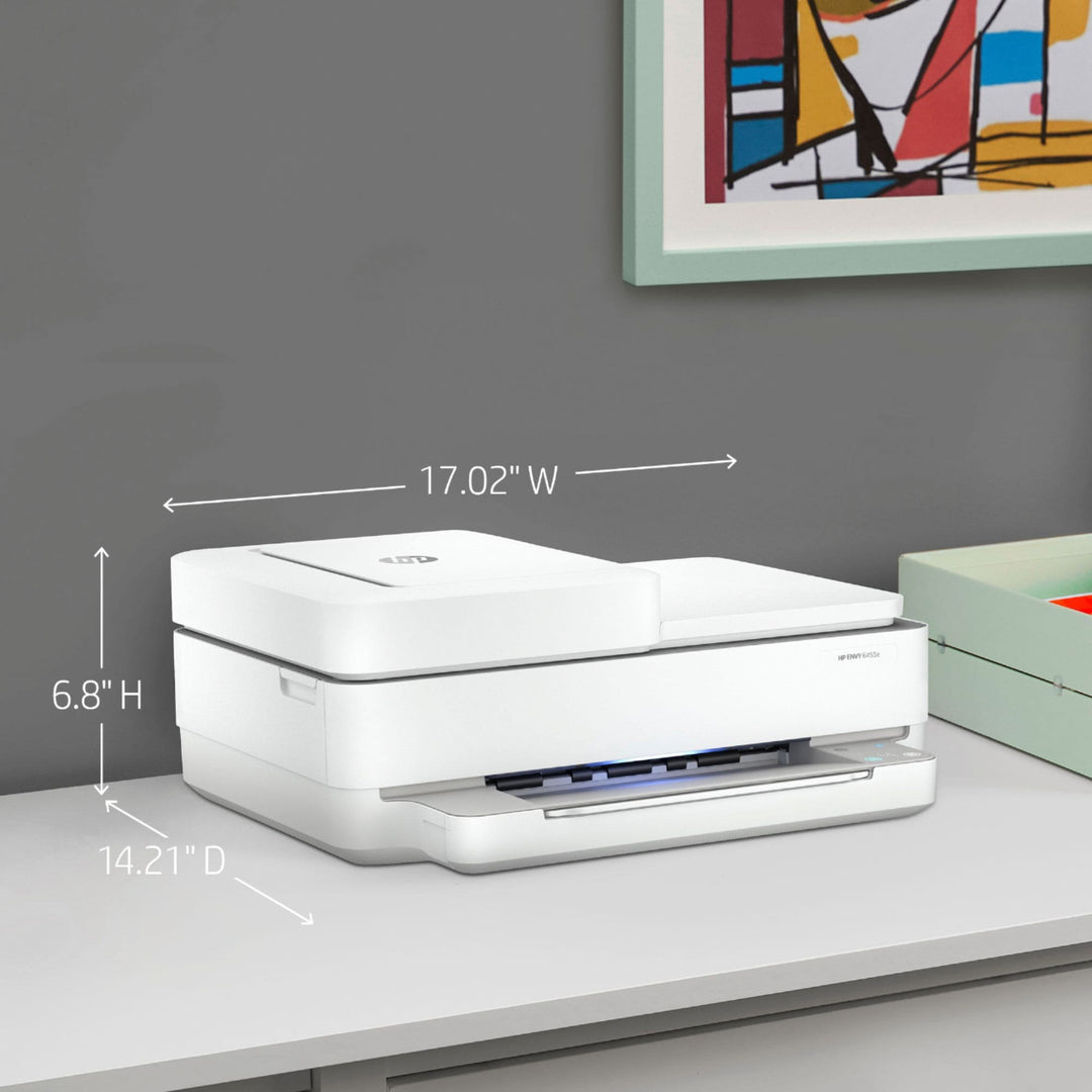 HP - ENVY 6455e Wireless All-In-One Inkjet Printer with 6 months of Instant Ink Included with HP+ - White_5