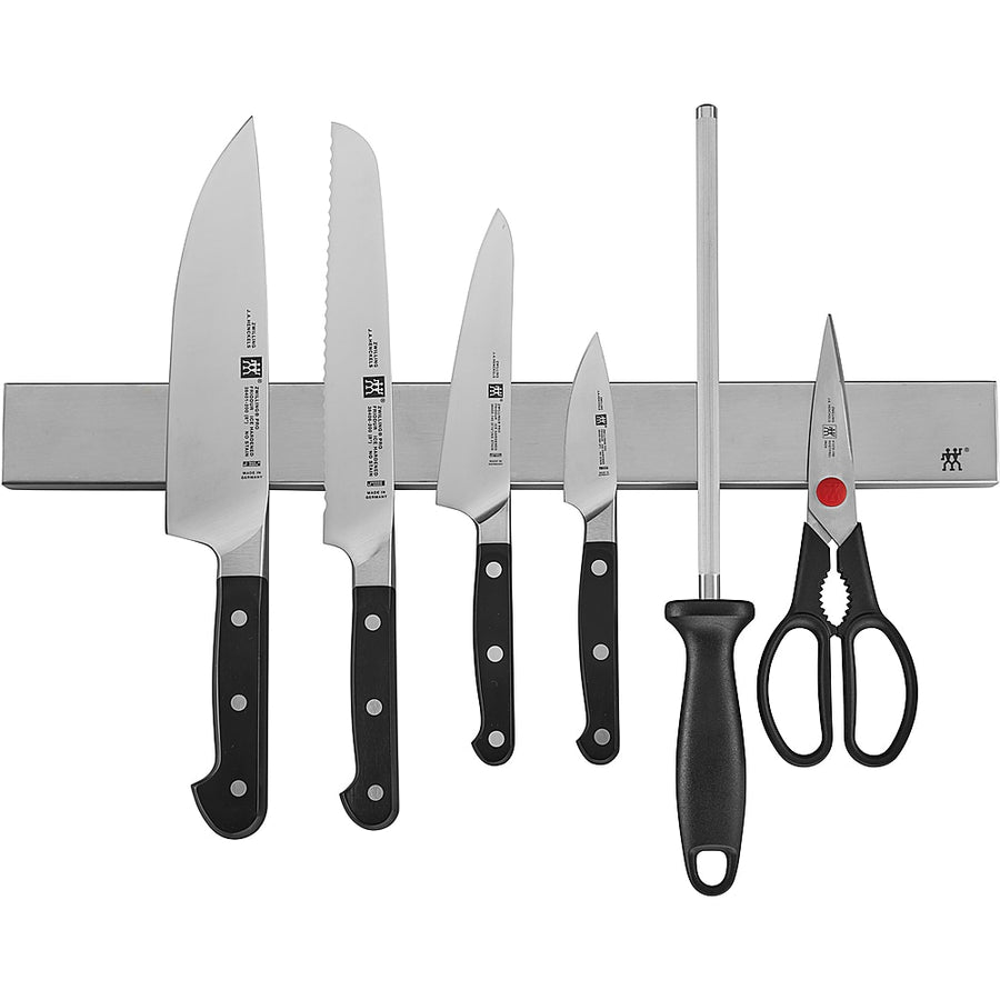 ZWILLING Pro 7-pc Knife Set With 17.5-inch Stainless Magnetic Knife Bar - Black_0