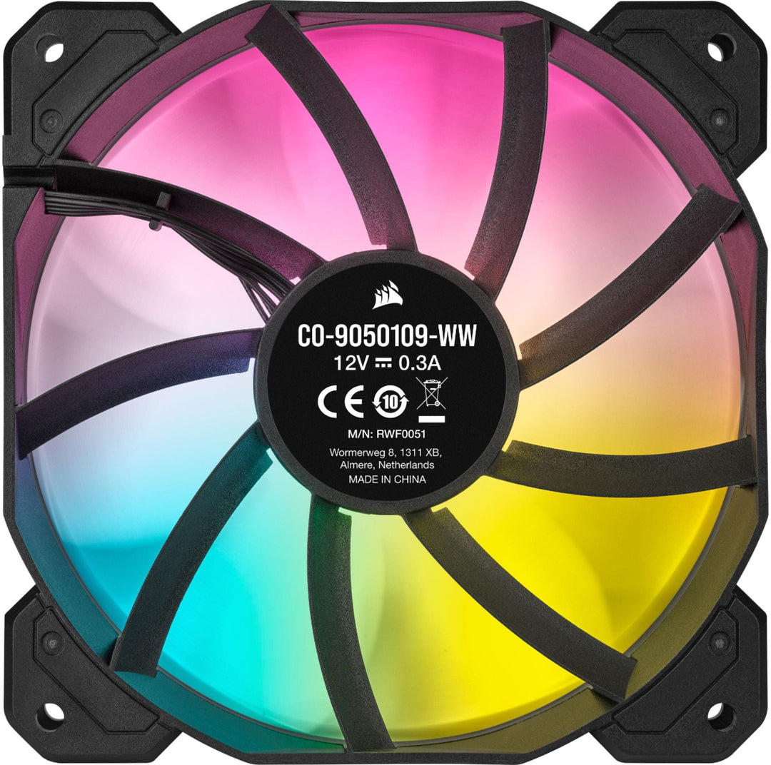 CORSAIR - iCUE SP120 RGB ELITE Performance 120mm PWM Triple Fan Kit with iCUE Lighting Node CORE - Black_10