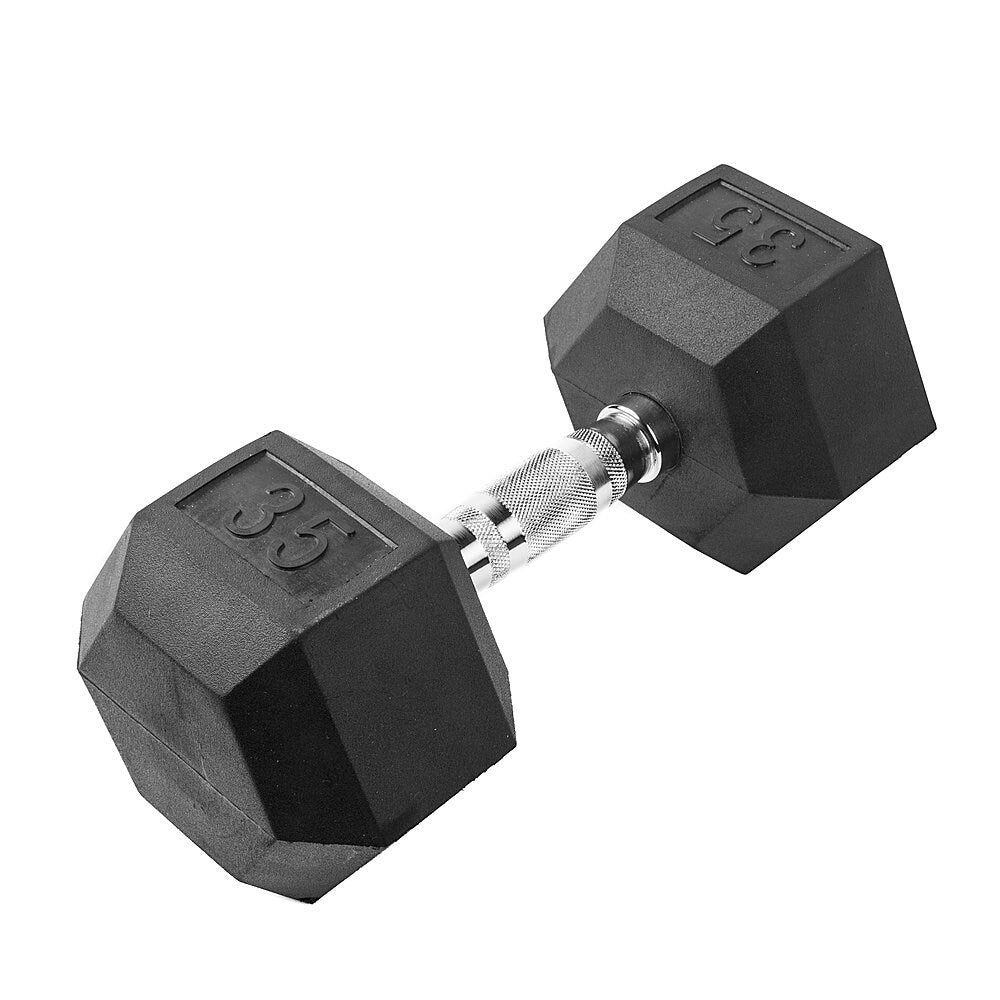 Stack Fitness - 35LB Hex Dumbbell - Black_1