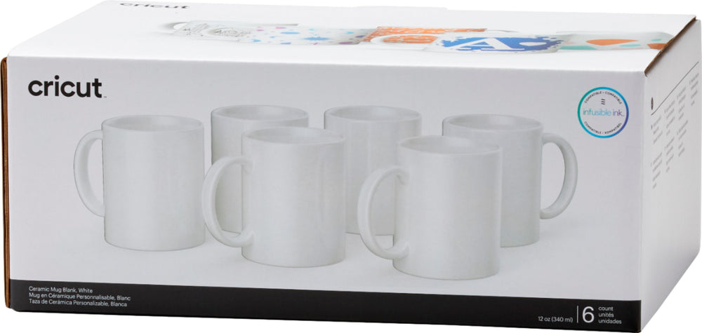 Cricut - Ceramic Mug Blank 12 oz/340 ml (6 ct) - White_1