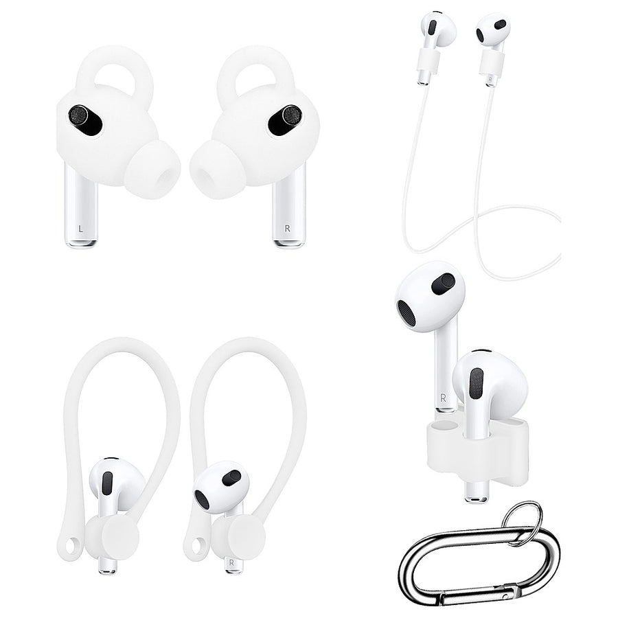 SaharaCase - Silicone Accessories Kit for Apple AirPods 3 (3rd Generation) - White_0