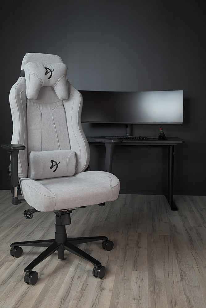 Arozzi - Vernazza Premium Soft Fabric Ergonomic Office/Gaming Chair - Ash_1