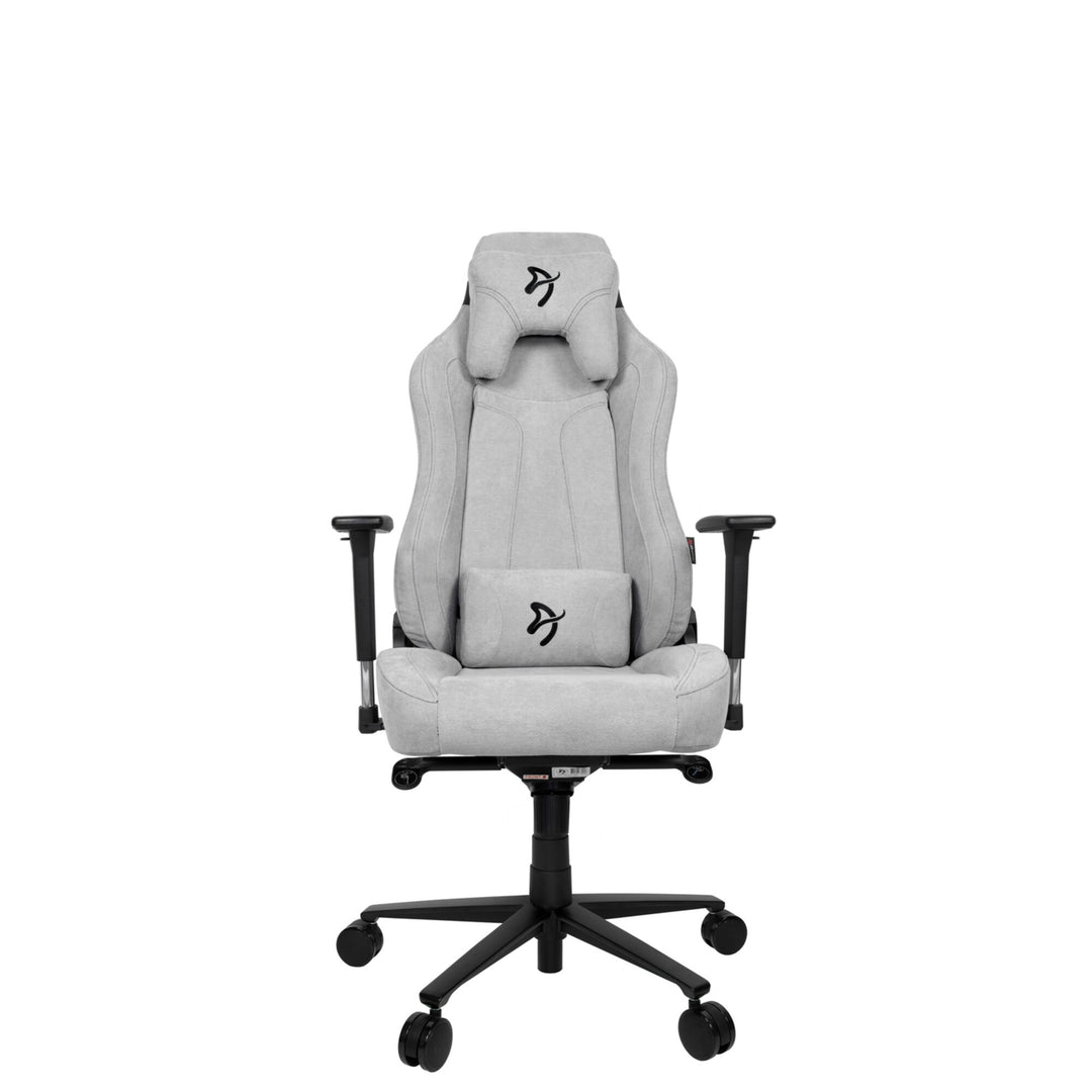 Arozzi - Vernazza Premium Soft Fabric Ergonomic Office/Gaming Chair - Light Grey_2