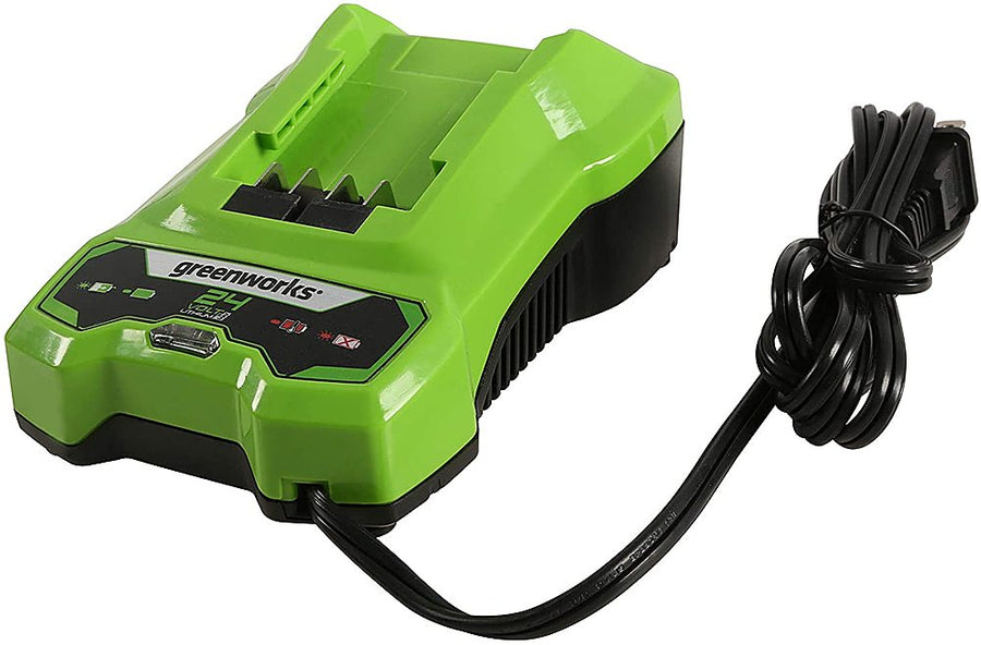 Greenworks - 24V Battery Charger - Black/Green_0
