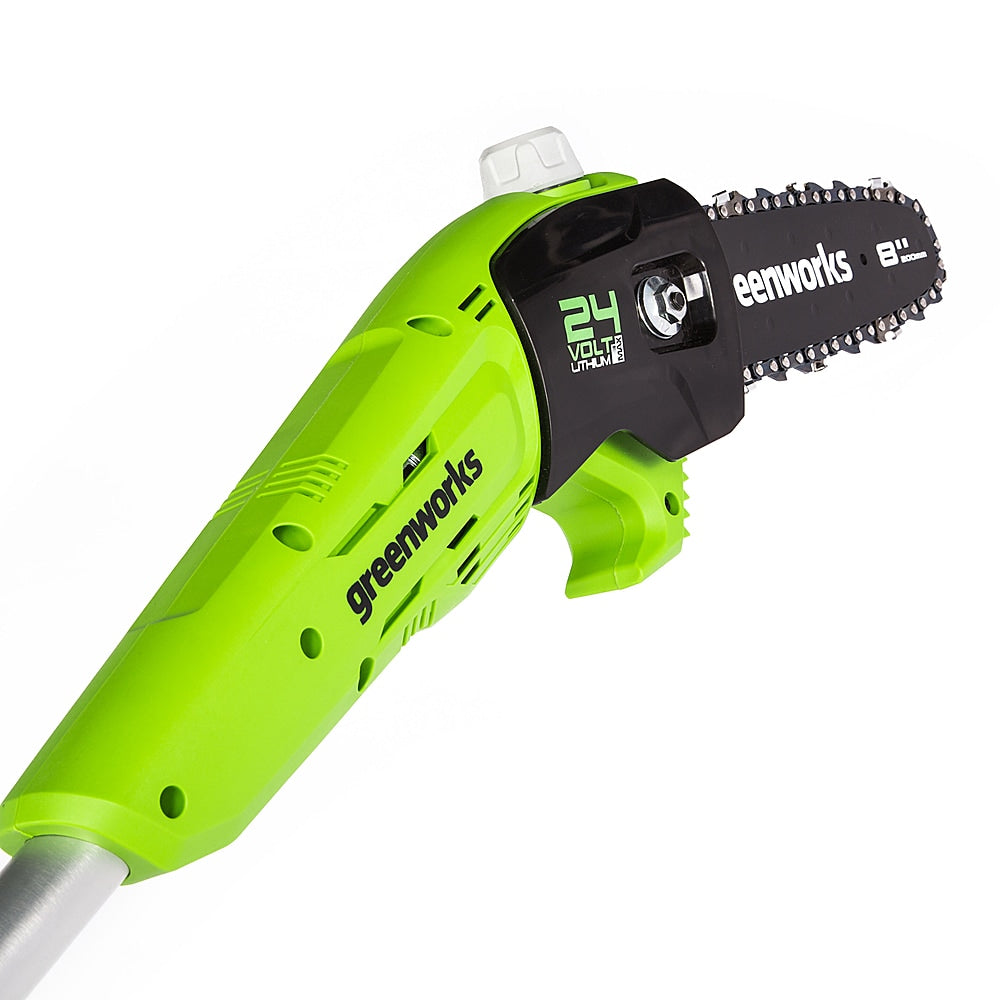 Greenworks - 8 in. 24-Volt Pole Saw (Battery and Charger Not Included) - Black/Green_0
