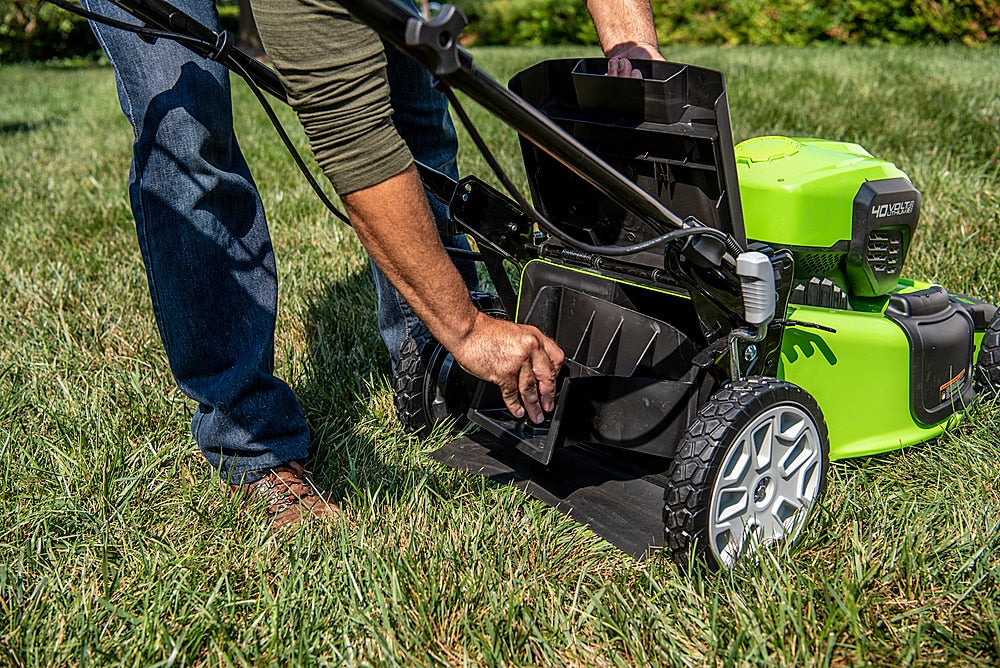 Greenworks - 21" 48-Volt (24V x 2) Self Propelled Cordless Walk Behind Lawn Mower (2 x 5.0Ah Batteries and Charger Included) - Green_13