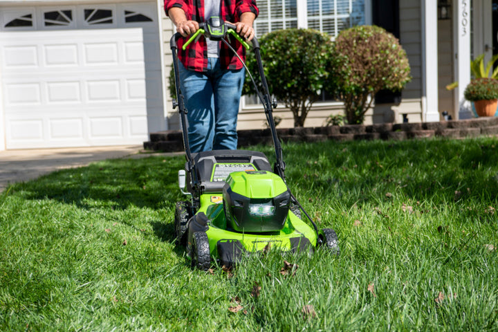 Greenworks - 21" 48-Volt (24V x 2) Self Propelled Cordless Walk Behind Lawn Mower (2 x 5.0Ah Batteries and Charger Included) - Green_9