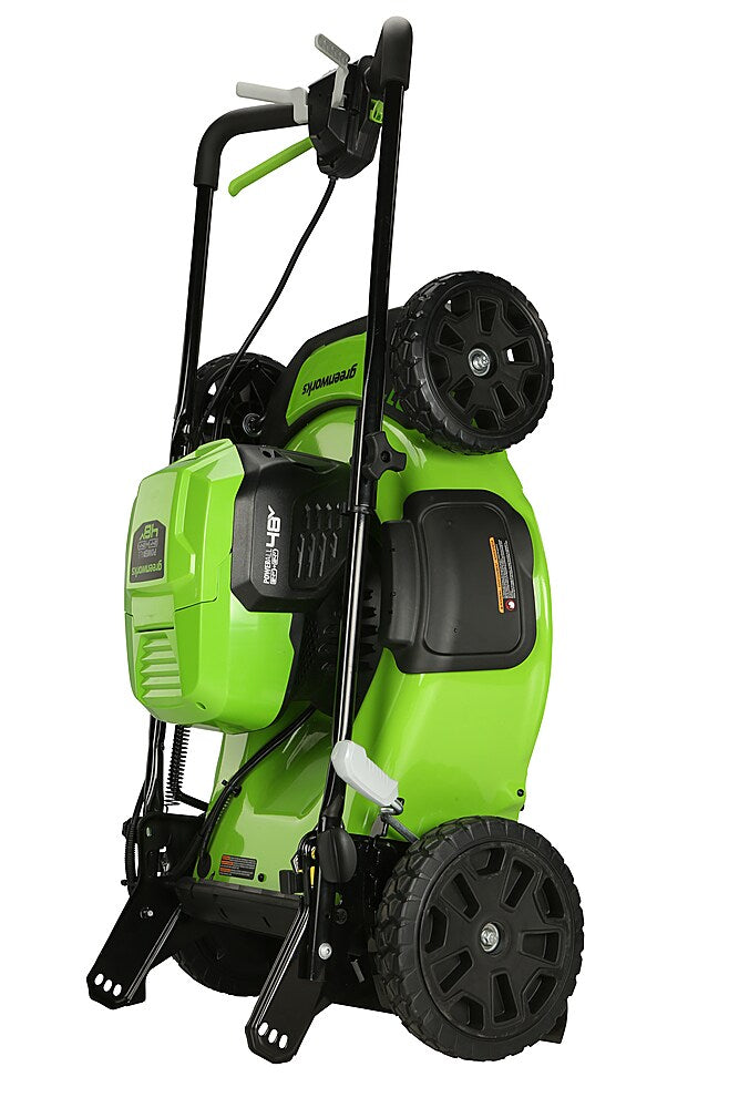Greenworks - 21" 48-Volt (24V x 2) Self Propelled Cordless Walk Behind Lawn Mower (2 x 5.0Ah Batteries and Charger Included) - Green_7