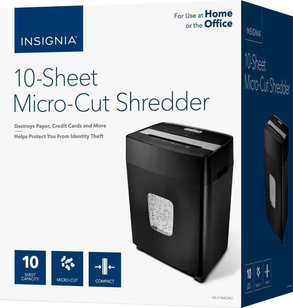Insignia™ - 10-Sheet Microcut Shredder - Black_1