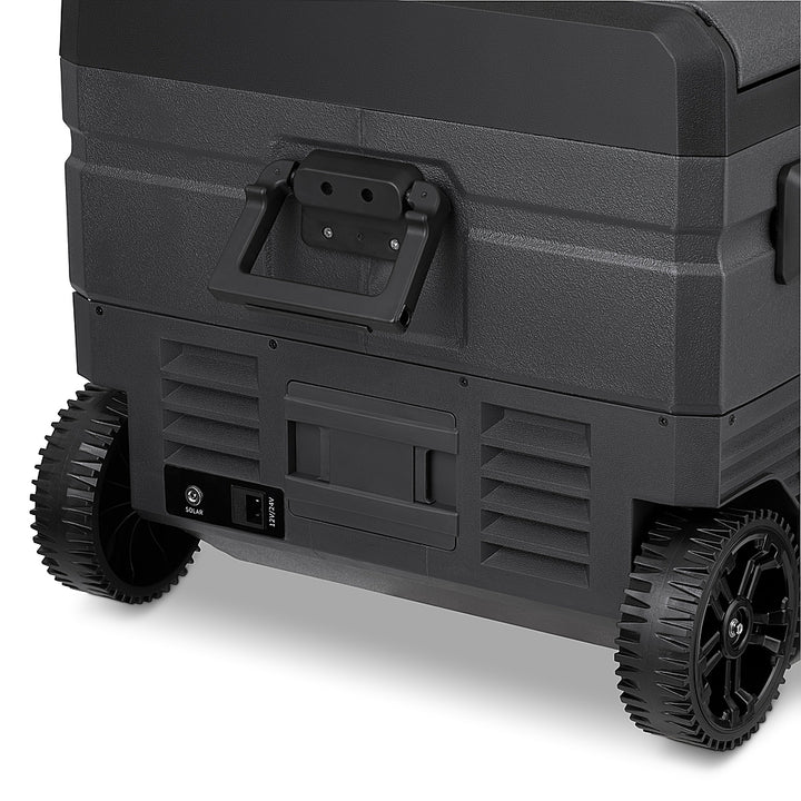 NewAir - 80 Quart Portable 12v Electric Cooler with LG Compressor, Fridge and Freezer, Rugged Wheels, and Solar Power Input - Gray_7