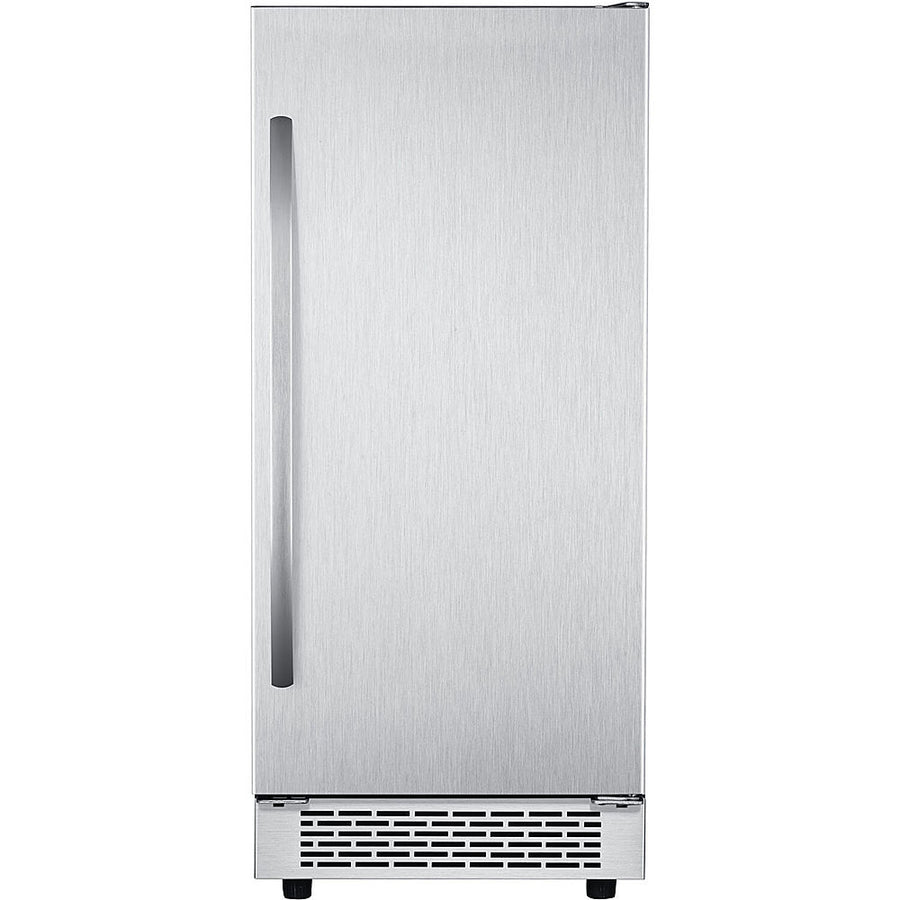 Hanover - Grandeur Series 15" 32-Lb. Freestanding Icemaker with Reverible Door and Touch Controls - Silver_0