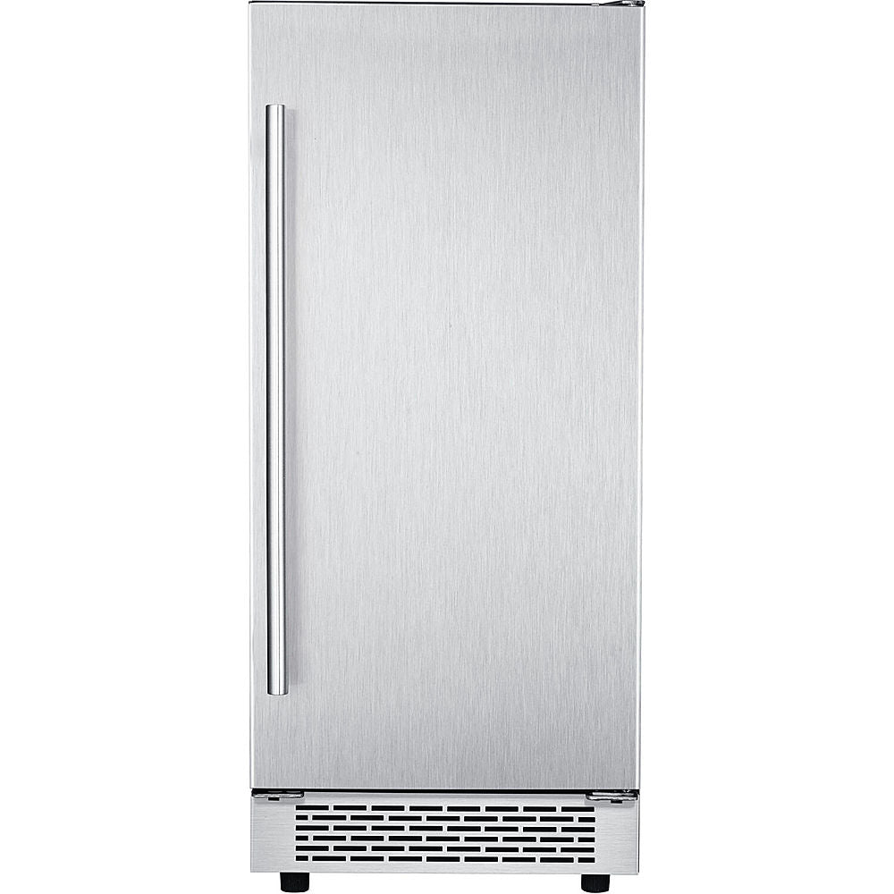 Hanover - The Vault Series 15" 32-Lb. Freestanding Icemaker with Reverible Door and Touch Controls - Silver_0