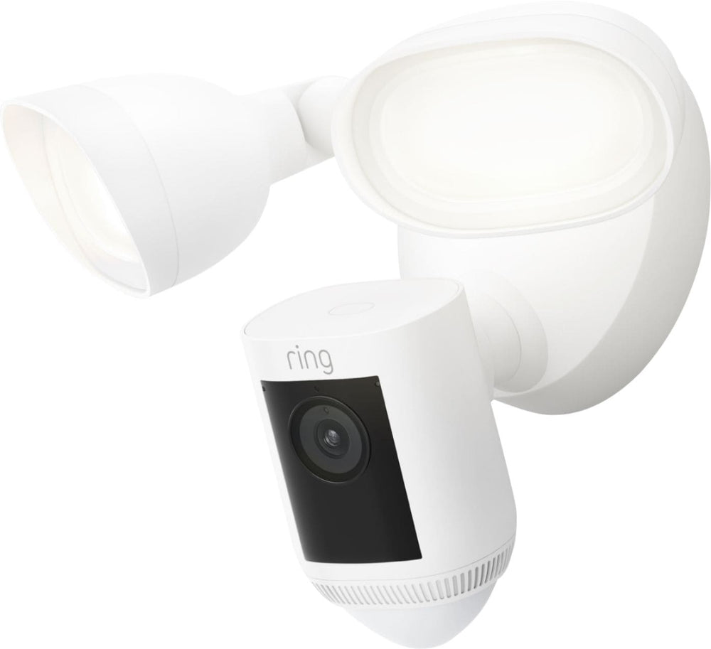 Ring - Floodlight Cam Wired Pro Outdoor Wireless 1080p Surveillance Camera - White_1