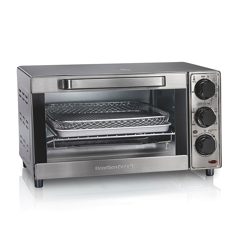 Hamilton Beach - Sure-Crisp 4-Slice Air Fryer Toaster Oven - STAINLESS STEEL_0