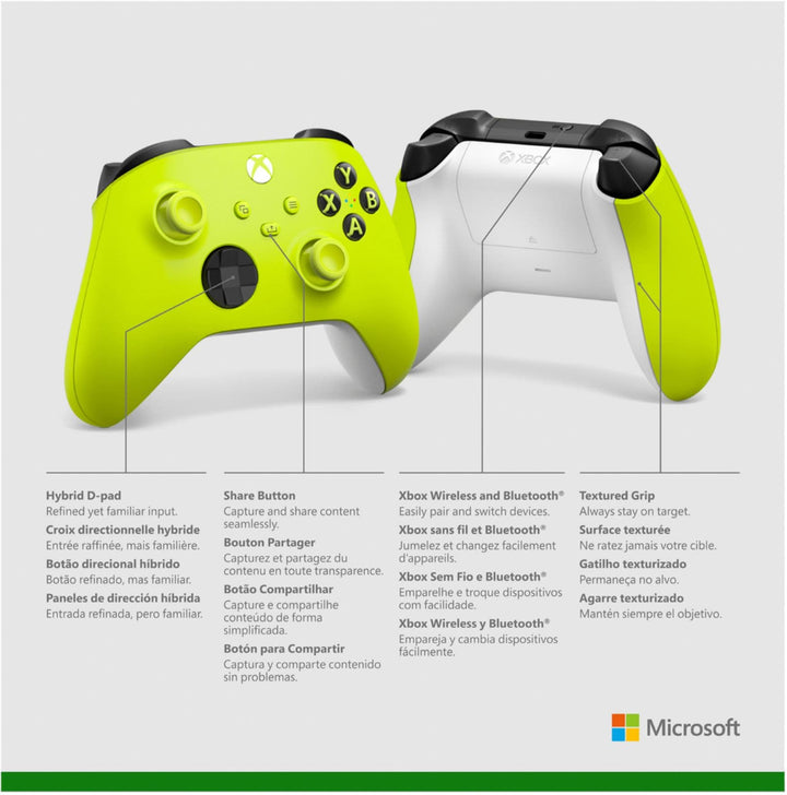 Microsoft - Xbox Wireless Controller for Xbox Series X, Xbox Series S, Xbox One, Windows Devices - Electric Volt_6