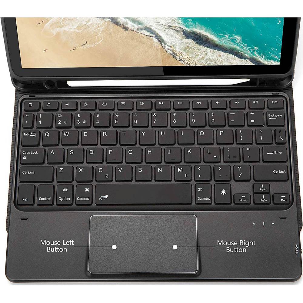 SaharaCase - Keyboard Case with Mouse Pad for Apple iPad 10.2" (9th Generation 2021) - Black_1